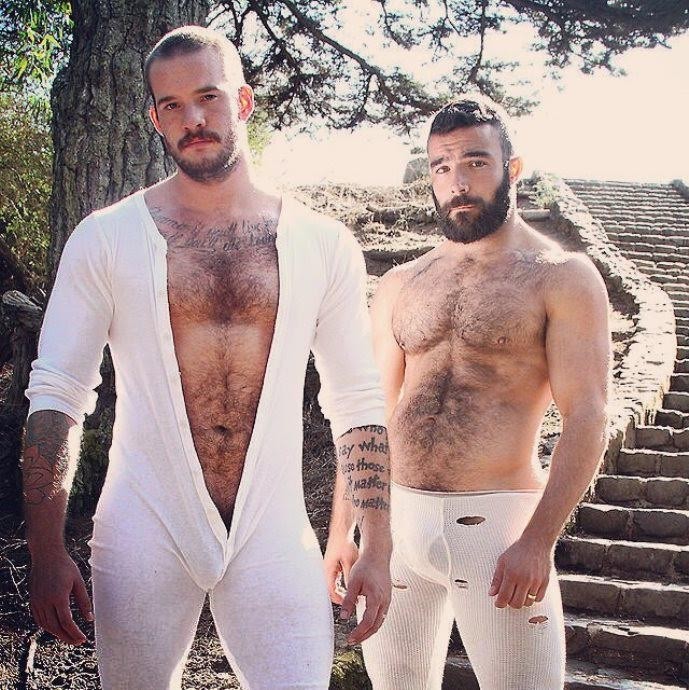 men in longjohns
