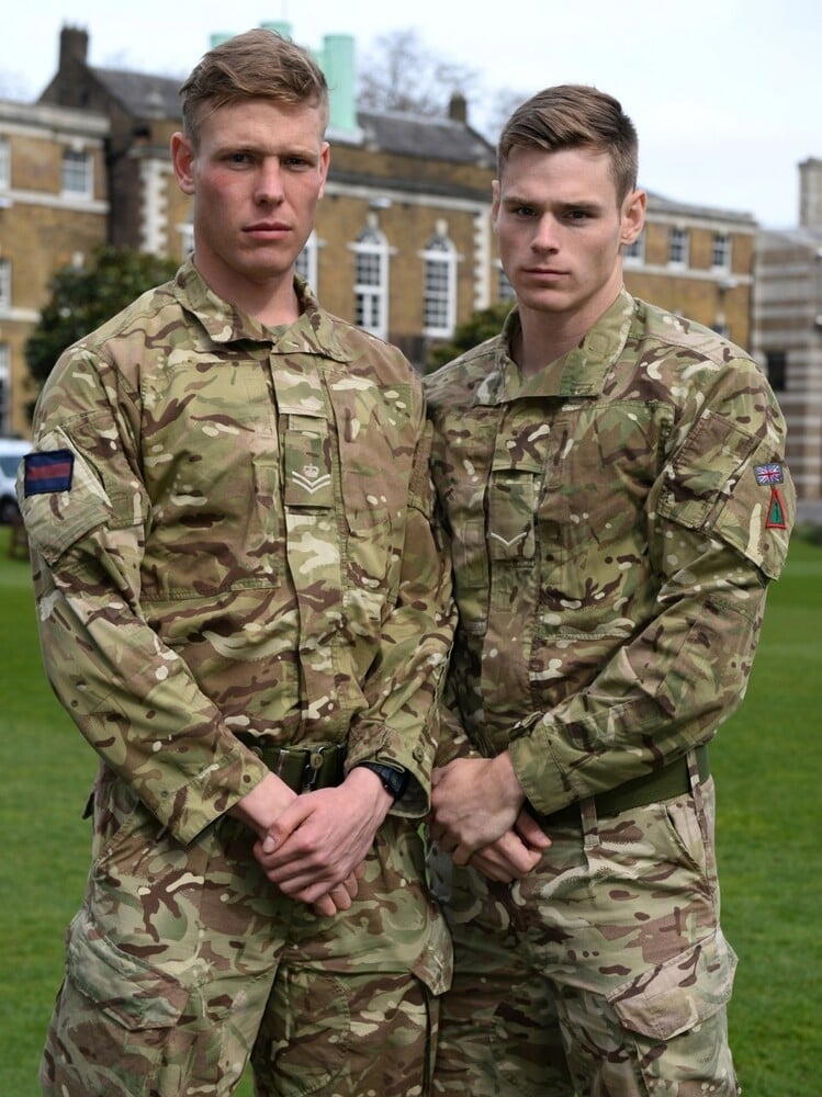 Outdoor bareback chubby uniform