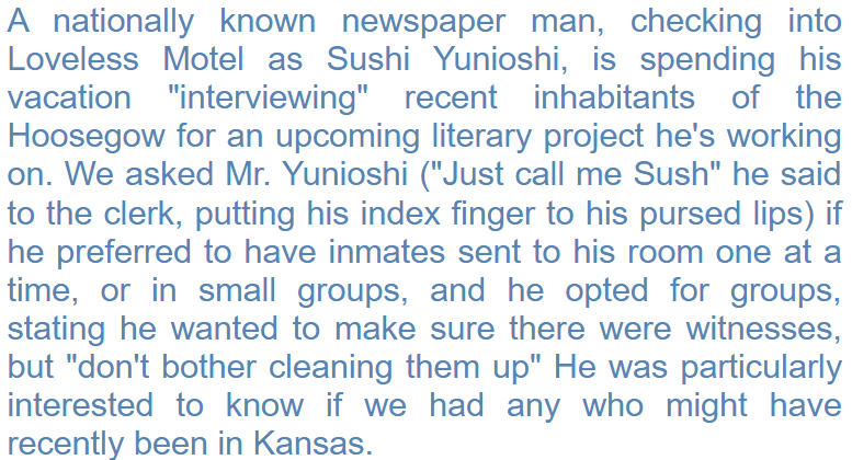 307. Newspaper man interviews Hoosegow inmates in old crud - Loveless ...